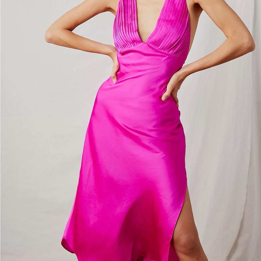 Free People Pleats Please Slip Dress